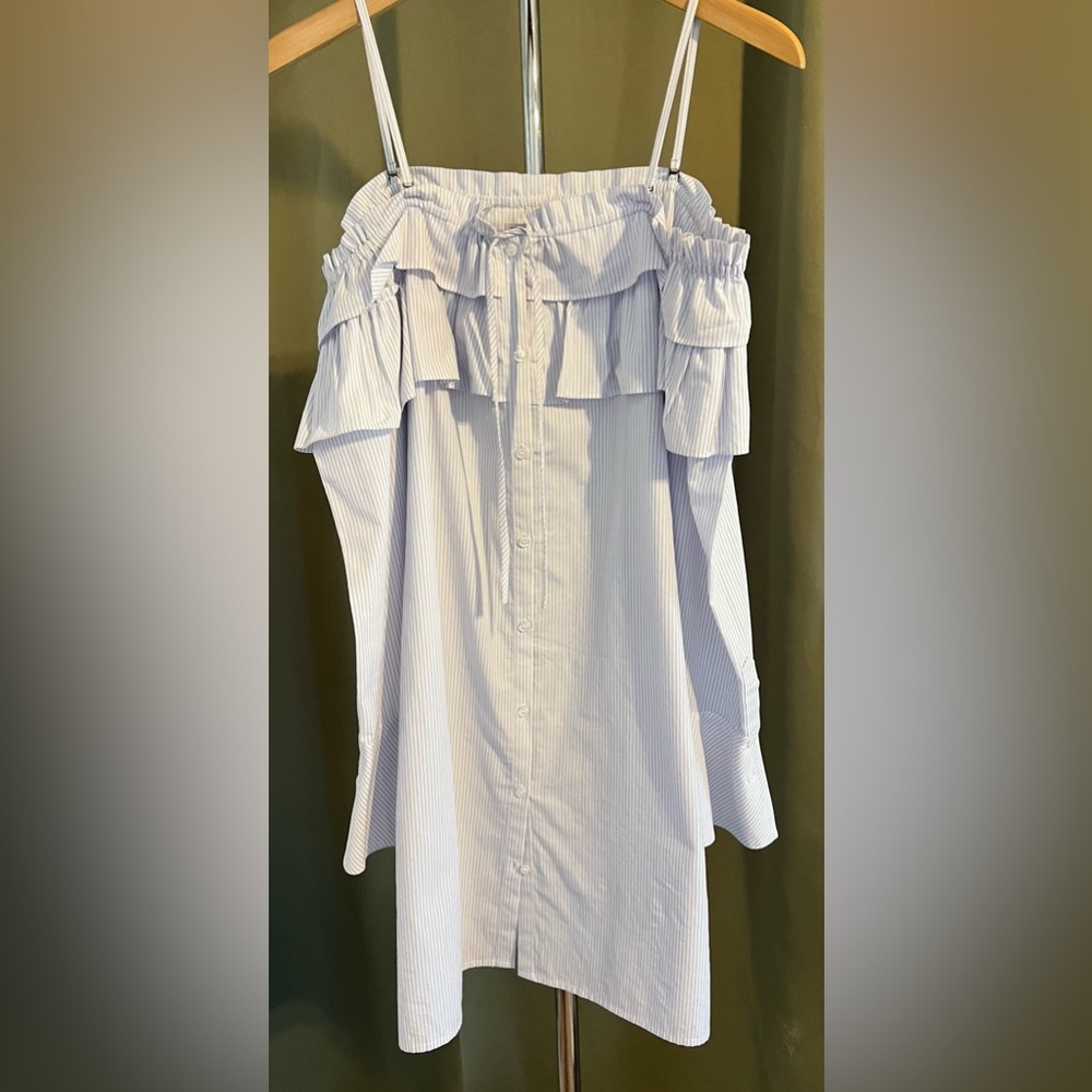 NWT - Rebecca Minkoff Striped 100% Cotton Shirt Dress. High Quality. Designer. M